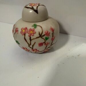 Floral Ceramic Jar with Lid